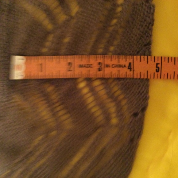 Decree Open Faced Charcoal Grey Sweater with ruffle - Picture 11 of 12